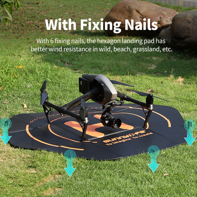 Sunnylife TJP10 110cm Hexagonal Double-Sided Folding With Ground Spikes Drone Universal Apron, 110cm Sunnylife TJP10 110cm Hexagonal Double-Sided Folding With Ground Spikes Drone Universal Apron, 110cm